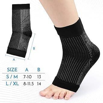 Swelling Arch Heel Socks - Yoga and Sports Protective Socks- Pack of 2 Pair