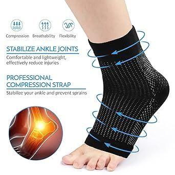 Swelling Arch Heel Socks - Yoga and Sports Protective Socks- Pack of 2 Pair