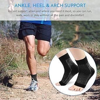 Swelling Arch Heel Socks - Yoga and Sports Protective Socks- Pack of 2 Pair